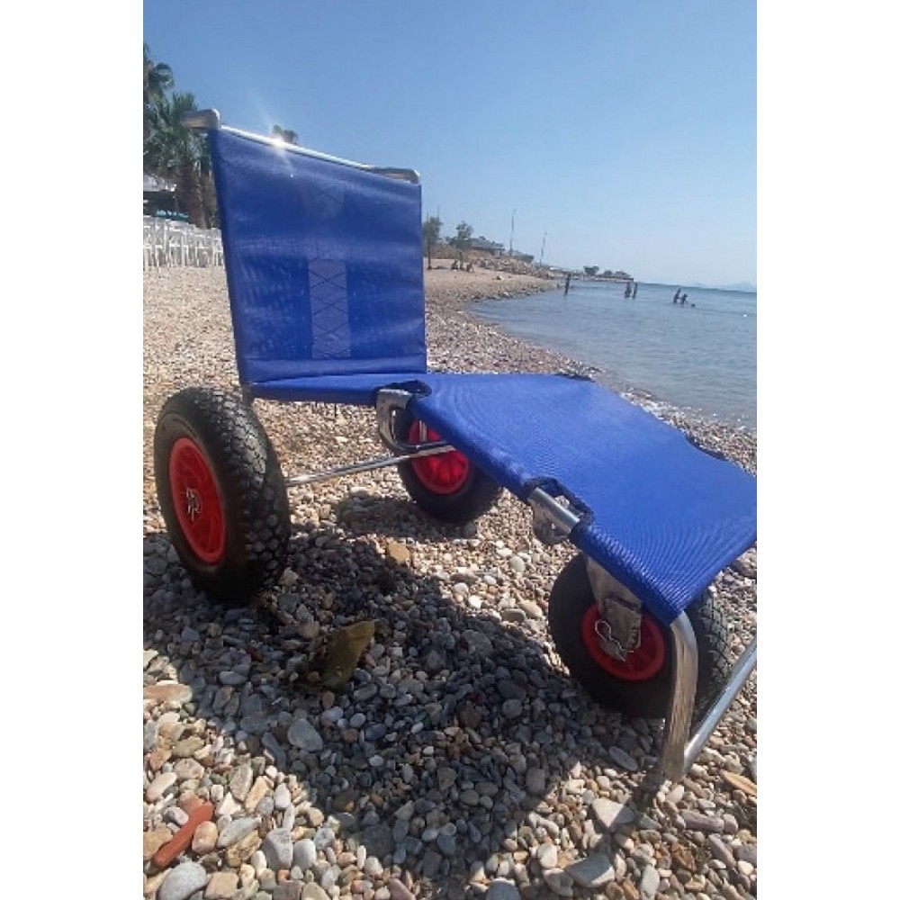Αμαξίδιο Θάλασσας ΝΗΡΕΥΣ. Ανοξείδωτο. Πλάτος Καθίσματος 45cm. Μπλε.  