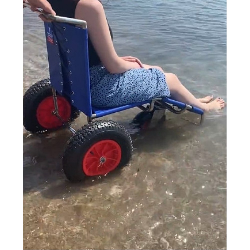 Αμαξίδιο Θάλασσας ΝΗΡΕΥΣ. Ανοξείδωτο. Πλάτος Καθίσματος 45cm. Μπλε.  