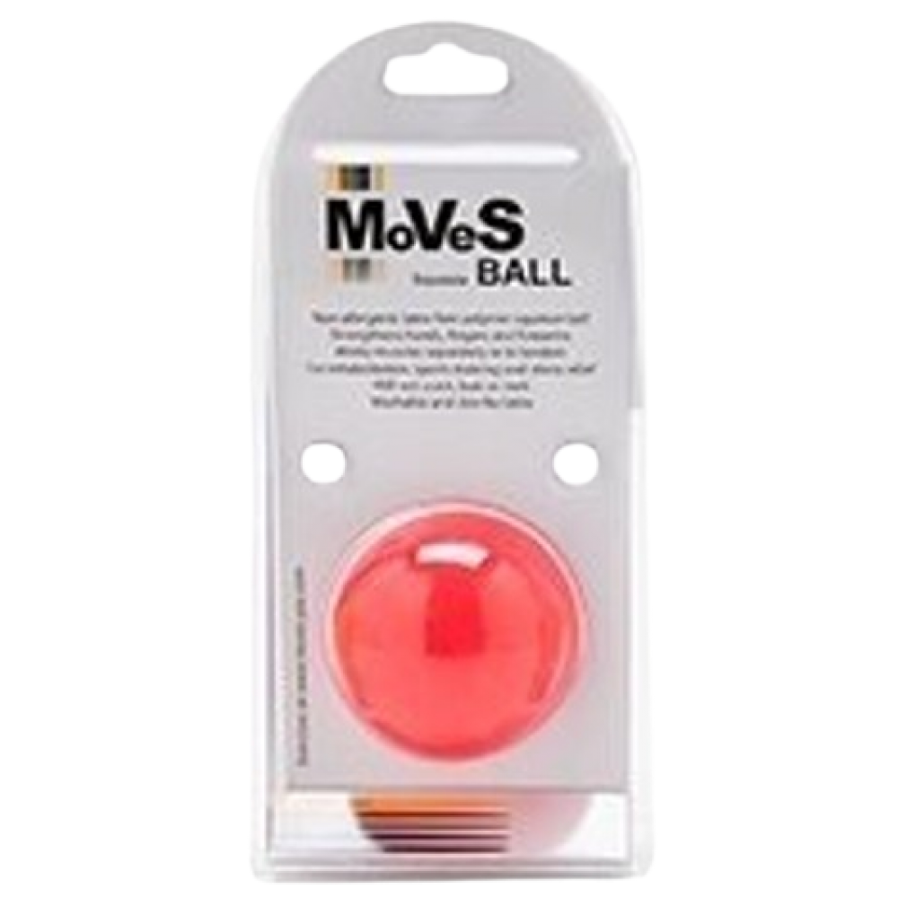 Στρογγυλό Μπαλάκι Ασκήσεων Σιλικόνης Moves MANUS Squeeze Ball. Κόκκινο-Μέτριο. AC-4161.