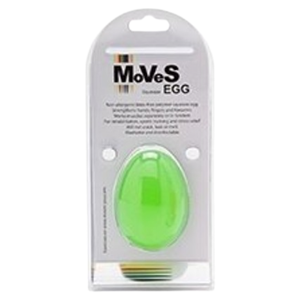 Ωοειδές Μπαλάκι Ασκήσεων Σιλικόνης Moves MANUS Squeeze Egg. Πράσινο-Σκληρό. AC-4167.