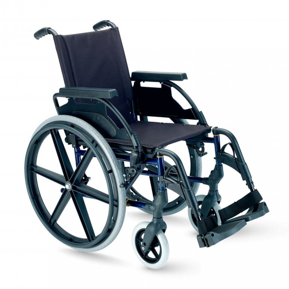 Αναπηρικό Αμαξίδιο Breezy Premium Sunrise με Αφαιρούμενα Πλαινά και Υποπόδια. Πλάτος 46cm. Μπλε. 