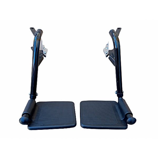 Ανταλλακτικά Υποπόδια Αναπηρικών Αμαξιδίων Promoting Medical. Μεταλλικά - Σταθερά με Πλαστικά Πατάκια. Ζεύγος. 