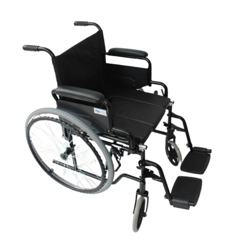 Αναπηρικό Αμαξίδιο Γενικής Χρήσης BME4617B με Δοχείο Τουαλέτας WC. Πτυσσόμενο. Πλάτος Καθίσματος 46cm. Μαύρο. 