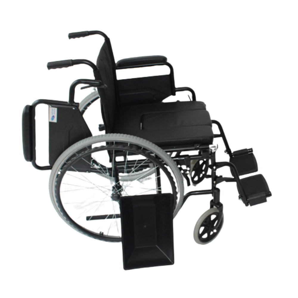 Αναπηρικό Αμαξίδιο Γενικής Χρήσης BME4617B με Δοχείο Τουαλέτας WC. Πτυσσόμενο. Πλάτος Καθίσματος 46cm. Μαύρο. 