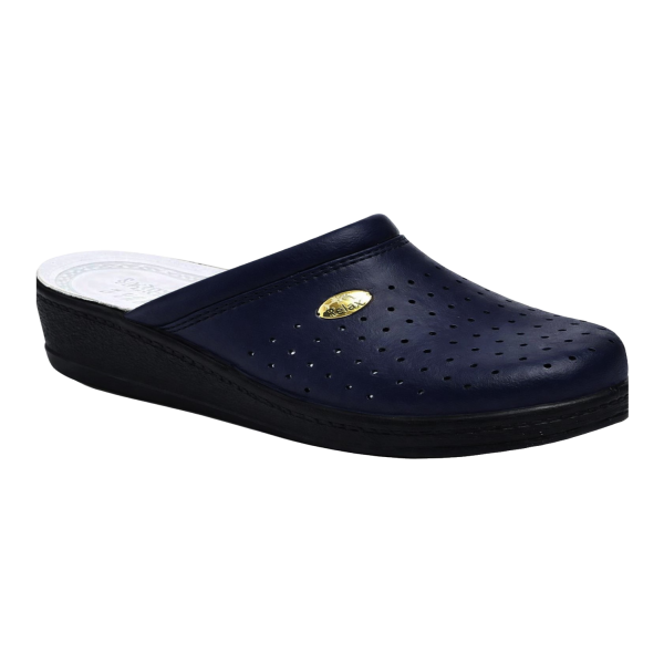 Γυναικεία Δερμάτινα Ανατομικά Σαμπώ RELAX. Ζεύγος. Μπλε.