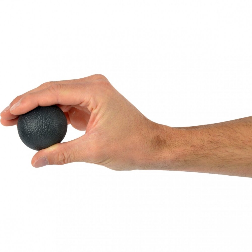 Στρογγυλό Μπαλάκι Ασκήσεων Σιλικόνης Moves MANUS Squeeze Ball. Μαύρο-Σκληρό 3x. AC-4164.