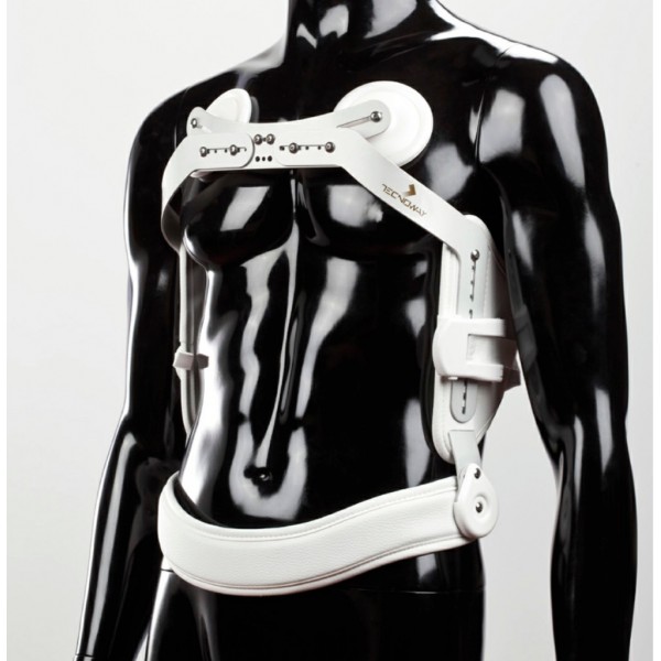 Νάρθηκας Κορμού 3 Σημείων TC/38 με Δελτοστηθιαία PADS και Ρυθμιζόμενη Κοιλιακή Ταινία Ρυθμιζόμενου Ύψους. Λευκό. Παροχή ΕΟΠΥΥ.