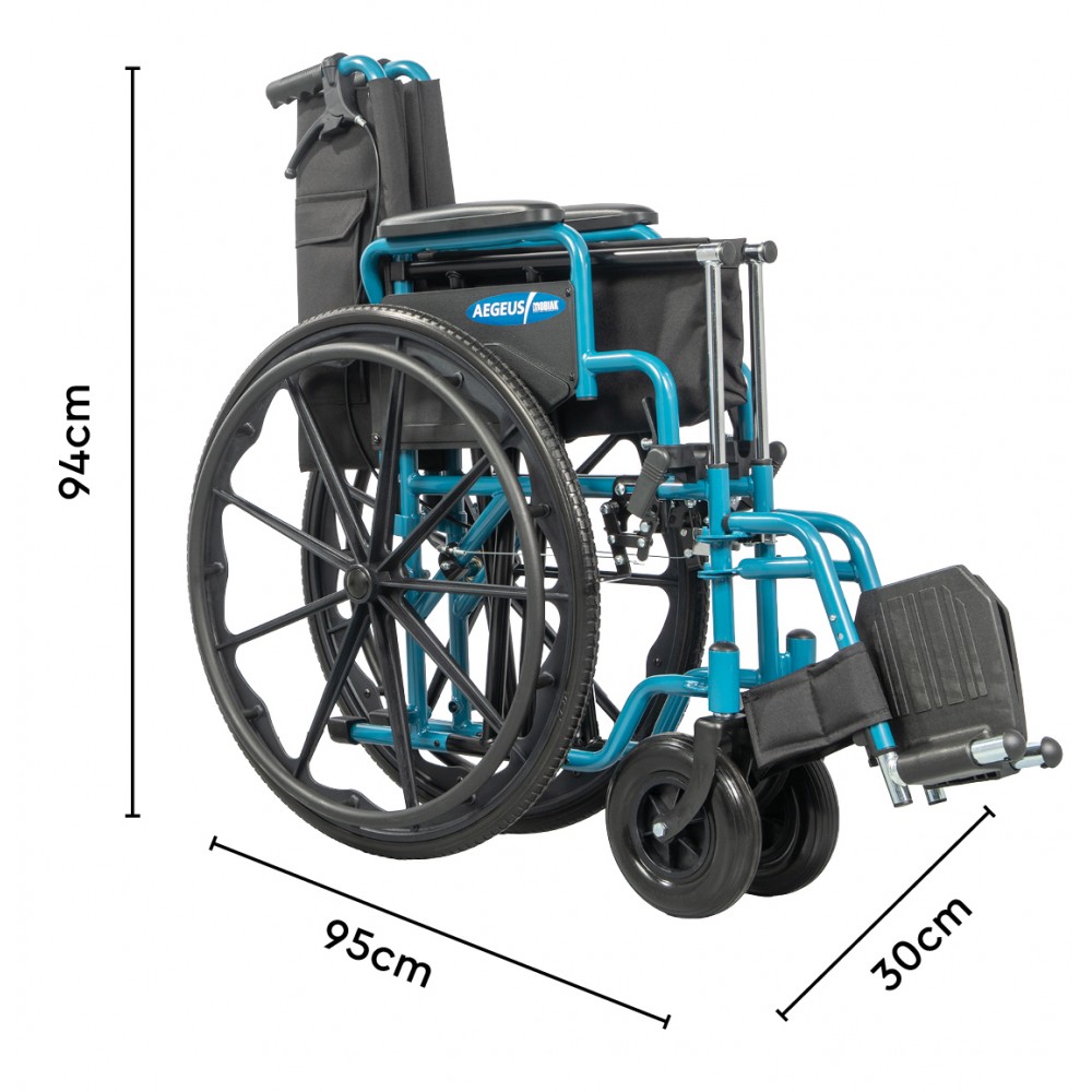 Αναπηρικό Αμαξίδιο Μεταφοράς “AEGEUS”. Τροχοί 24". Πλάτος Καθίσματος 43cm. 0815003.