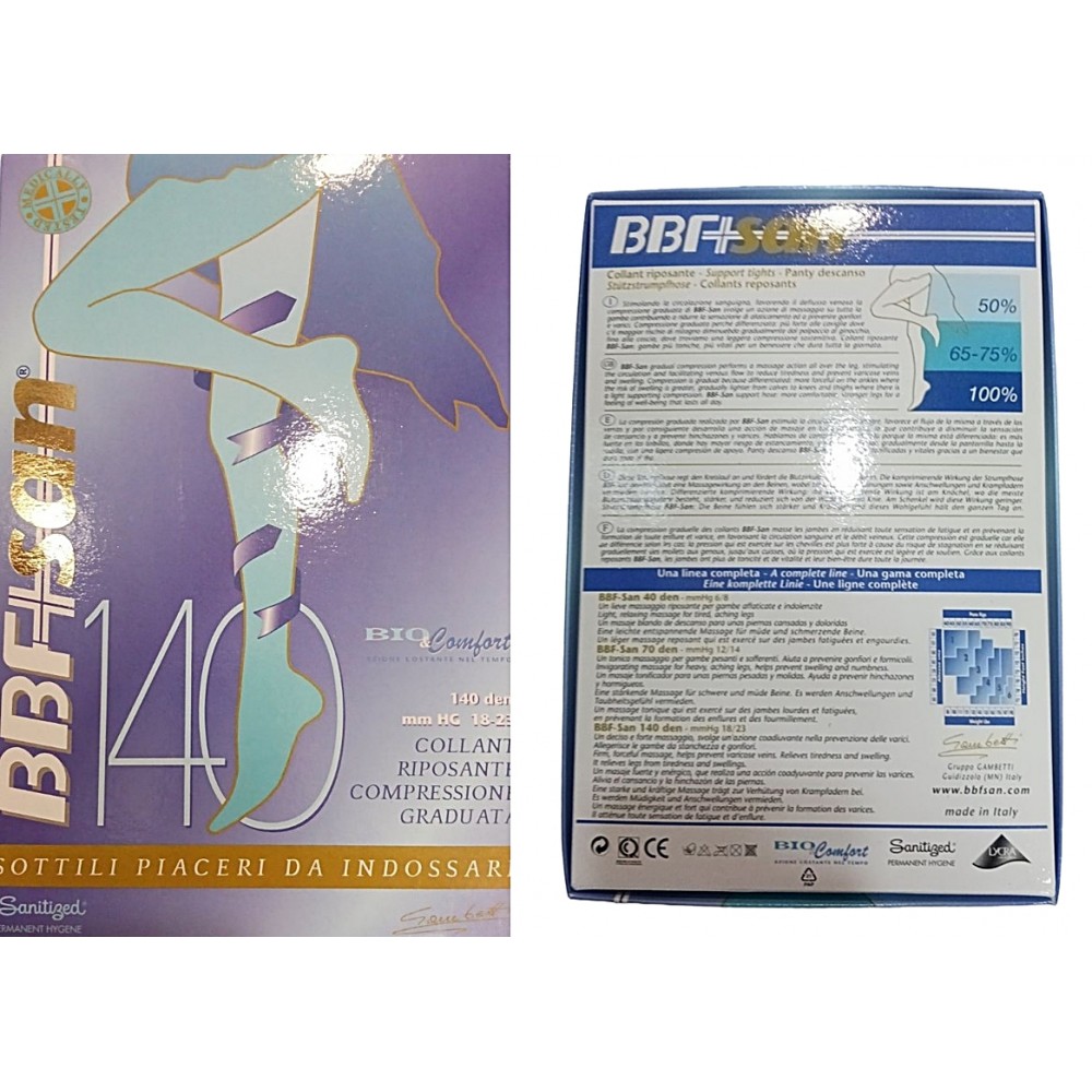 Ελαστικό Καλσόν Πρόληψης, Ανώτερης Συμπίεσης 18 mmHg Golden Net Confort BBF 140 den. Μπεζ. 