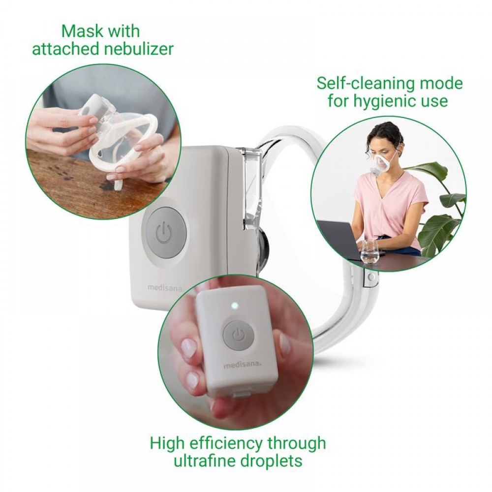 Φορητός Νεφελοποιητής Medisana Mesh Inhaler IN 705 με Ενσωματωμένη Μάσκα. Φορητός Νεφελοποιητής Medisana Mesh Inhaler IN 705 με Ενσωματωμένη Μάσκα.