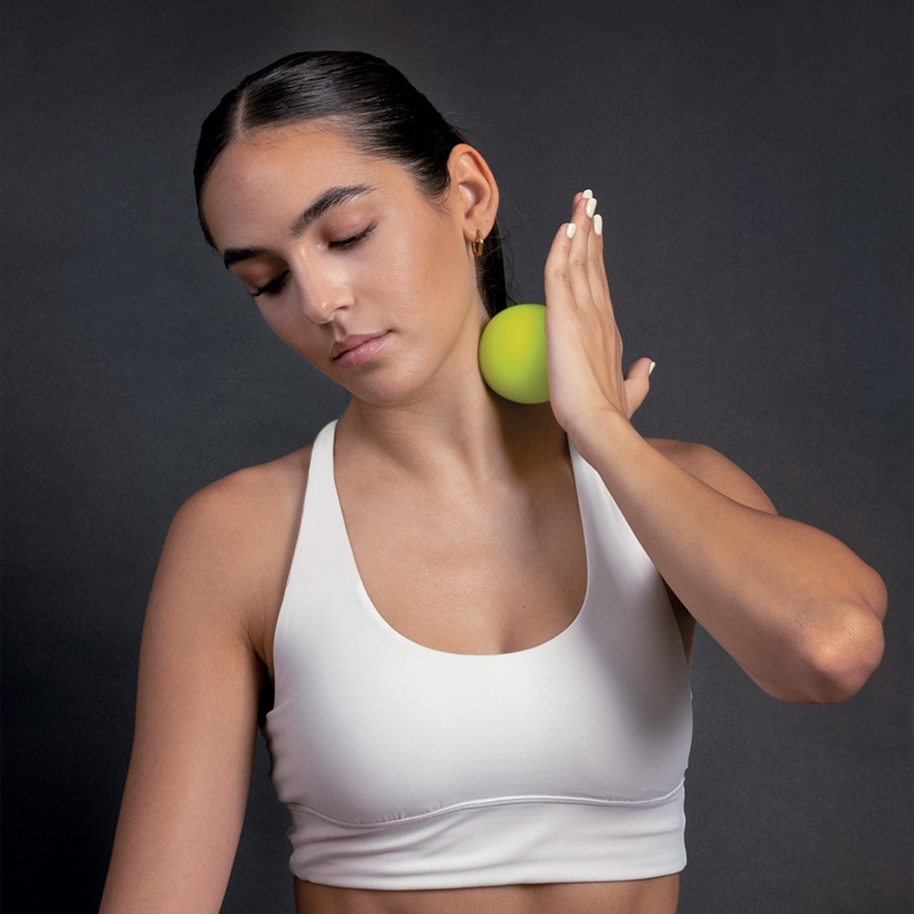 Μπαλάκια Μασάζ AMILA Massage Ball. Διάμετρος 6,4cm. Πράσινο Μαλακό - Μαύρο Σκληρό. Σετ 2 Τεμαχίων. 48237. 