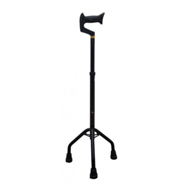 Μπαστούνι Αλουμινίου Τρίποδο AC-265. Ρυθμιζόμενου Ύψους. Μαύρο.  Μπαστούνι Αλουμινίου Τρίποδο AC-265. Ρυθμιζόμενου Ύψους. Μαύρο.