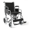 Πτυσσόμενο Αναπηρικό Αμαξίδιο Μεταφοράς VT201 με Αφαιρούμενα Πλαϊνά και Δοχείο Τουαλέτας WC. Πλάτος Καθίσματος 46cm. VITA 09-2-010.