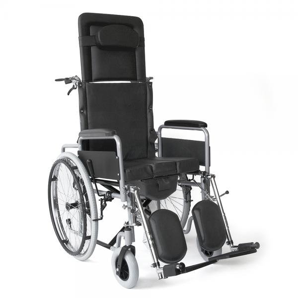 Αναπηρικό Αμαξίδιο με Ανακλινόμενη Πλάτη και Δοχείο Τουαλέτας WC. Πλάτος Καθίσματος 44cm. VITA 09-2-138.           