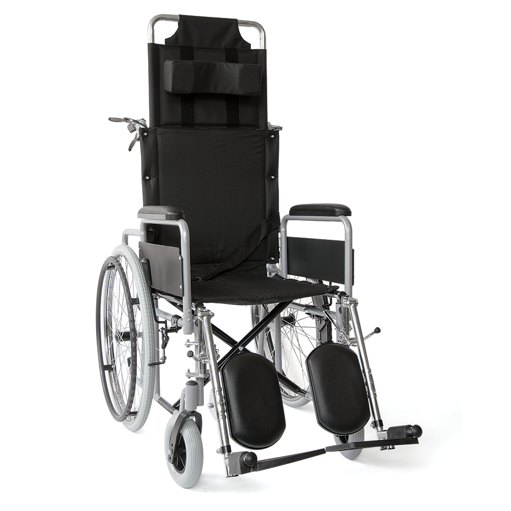 Αναπηρικό Αμαξίδιο Ανακλινόμενης Πλάτης και Υποπόδιων. Φρένα Συνοδού. Πλάτος Καθίσματος 46cm. VITA 09-2-136.  