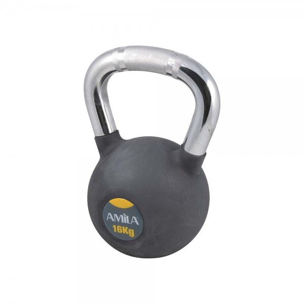AMILA Kettlebell Rubber Cover Cr Handle 16Kg AMILA Kettlebell Rubber Cover Cr Handle 16Kg