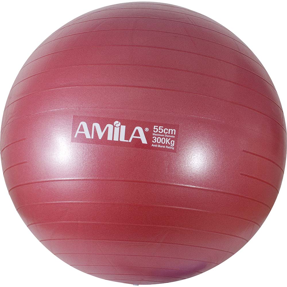 Μπάλα Γυμναστικής AMILA GYMBALL 65cm Κόκκινη Bulk