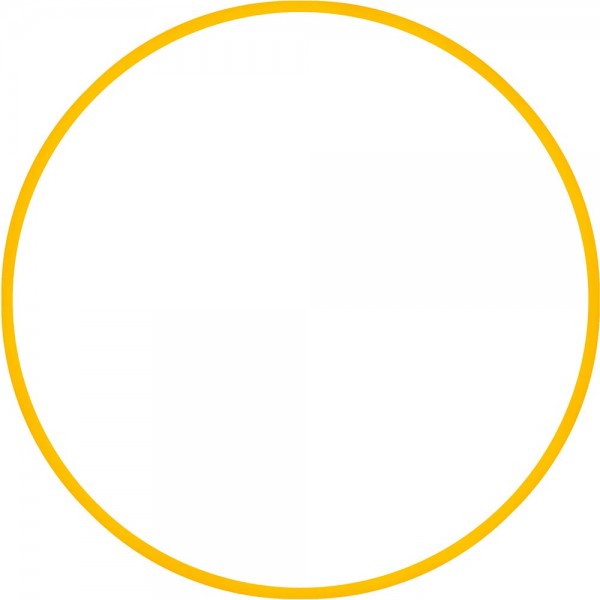 Χούλα Χουπ HQ 80cm - Φ19mm - 330gr, Κίτρινο