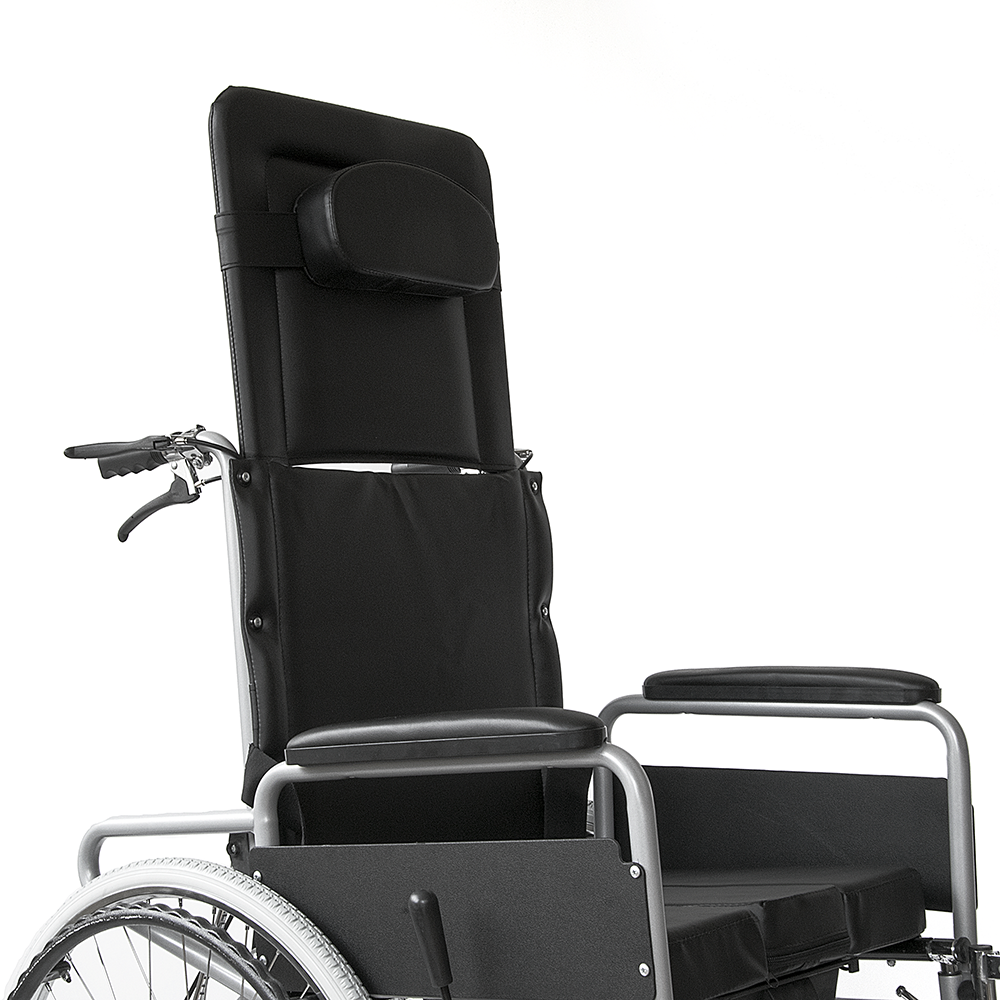 Αναπηρικό Αμαξίδιο με Ανακλινόμενη Πλάτη και Δοχείο Τουαλέτας WC. Πλάτος Καθίσματος 44cm. VITA 09-2-138.           