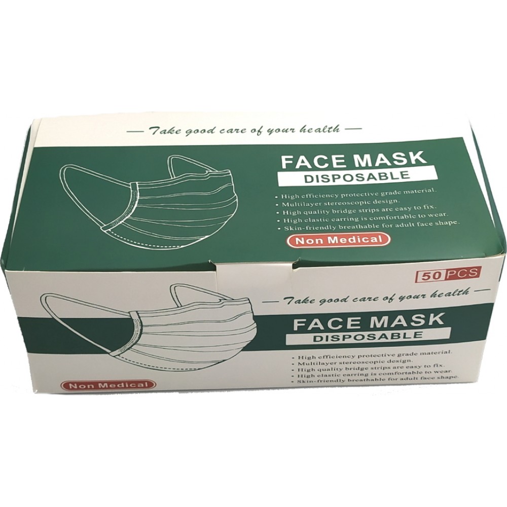DISPOSABLE Μάσκες προστασίας  10τμχ  μιας χρήσης 3 στρωμάτων GB T32610-2016