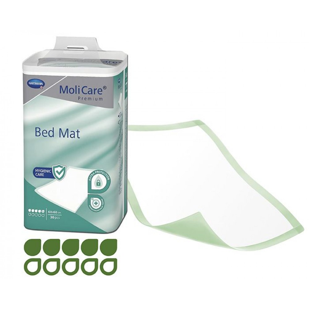 Υποσέντονο Μίας Χρήσης MoliCare® Premium Bed Mat 5 Σταγόνων 40x60cm. 30Τεμάχια.