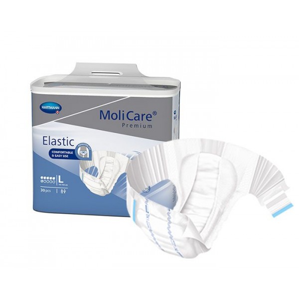 Πάνες Σλιπάκι Ημέρας Ανδρικές - Γυναικείες MoliCare Premium Slip Elastic 6 Σταγόνων. Μέγεθος Large. 30 Τεμάχια. Πάνες Σλιπάκι Ημέρας Ανδρικές - Γυναικείες MoliCare Premium Slip Elastic 6 Σταγόνων. Μέγεθος Large. 30 Τεμάχια.