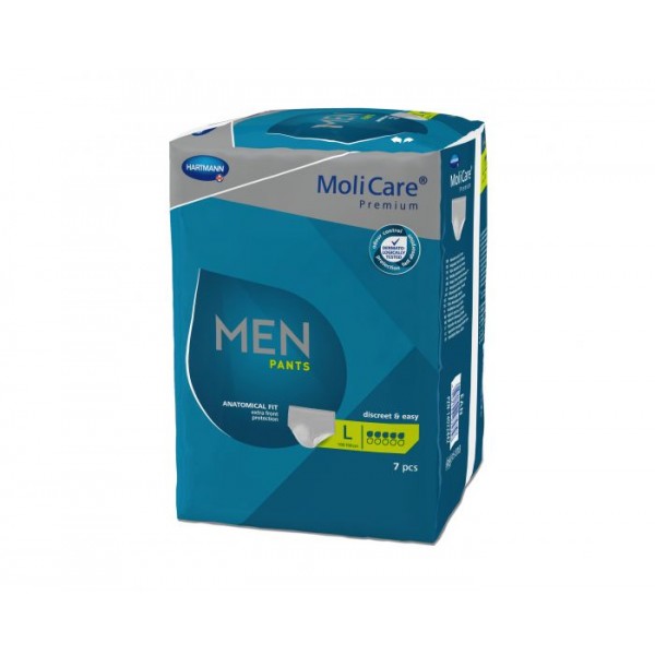 Ανδρικό Εσώρουχο Ελαφράς Ακράτειας MoliCare Premium Men Pants 5 Σταγόνων. Μέγεθος Large. 7 Τεμάχια. Ανδρικό Εσώρουχο Ελαφράς Ακράτειας MoliCare Premium Men Pants 5 Σταγόνων. Μέγεθος Large. 7 Τεμάχια.