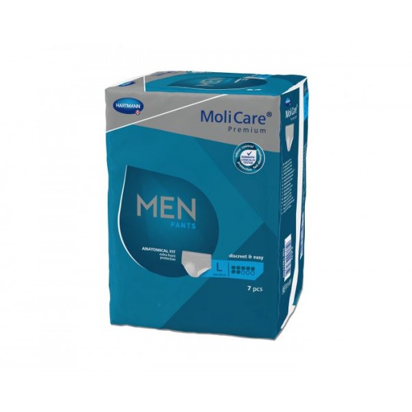 Ανδρικό Εσώρουχο Ελαφράς Ακράτειας MoliCare Premium Men Pants 7 Σταγόνων. Μέγεθος Large. 7 Τεμάχια. Ανδρικό Εσώρουχο Ελαφράς Ακράτειας MoliCare Premium Men Pants 7 Σταγόνων. Μέγεθος Large. 7 Τεμάχια.
