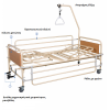 Νοσοκομειακό κρεβάτι νοσηλείας, πολύσπαστο, ανύψωσης πλάτης και ποδιών. KN200.3 ECON