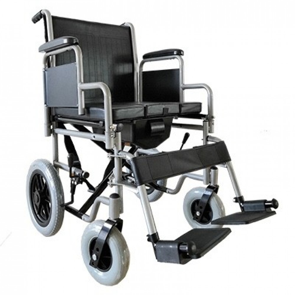 Αναπηρικό Αμαξίδιο με Δοχείο Τουαλέτας WC. Promoting Medical PW020218C. Πλάτος Καθίσματος 46cm. Μαύρο. 
