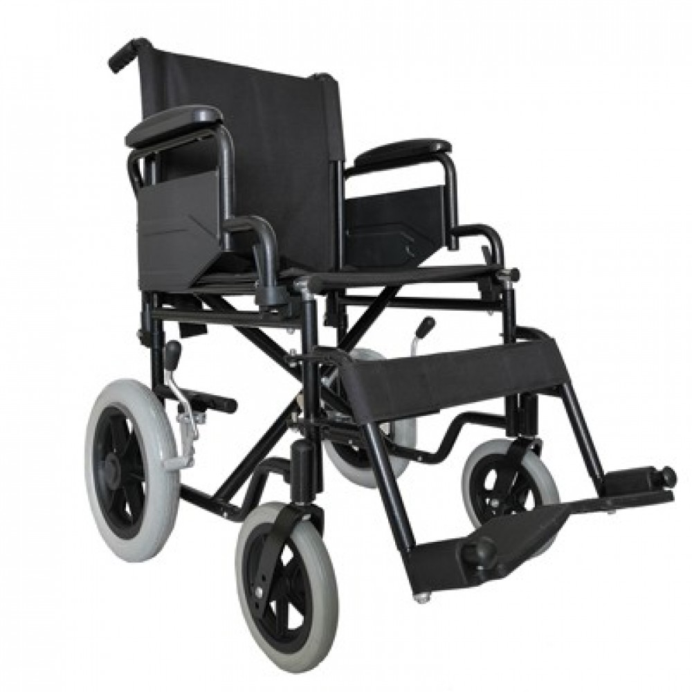 Αναπηρικό Αμαξίδιο Εσωτερικού Χώρου με Υποπόδια Ρυθμιζόμενου Μήκους και Πλάτος Καθίσματος 45cm. Μαύρο. PRO MEDICAL PW020218
