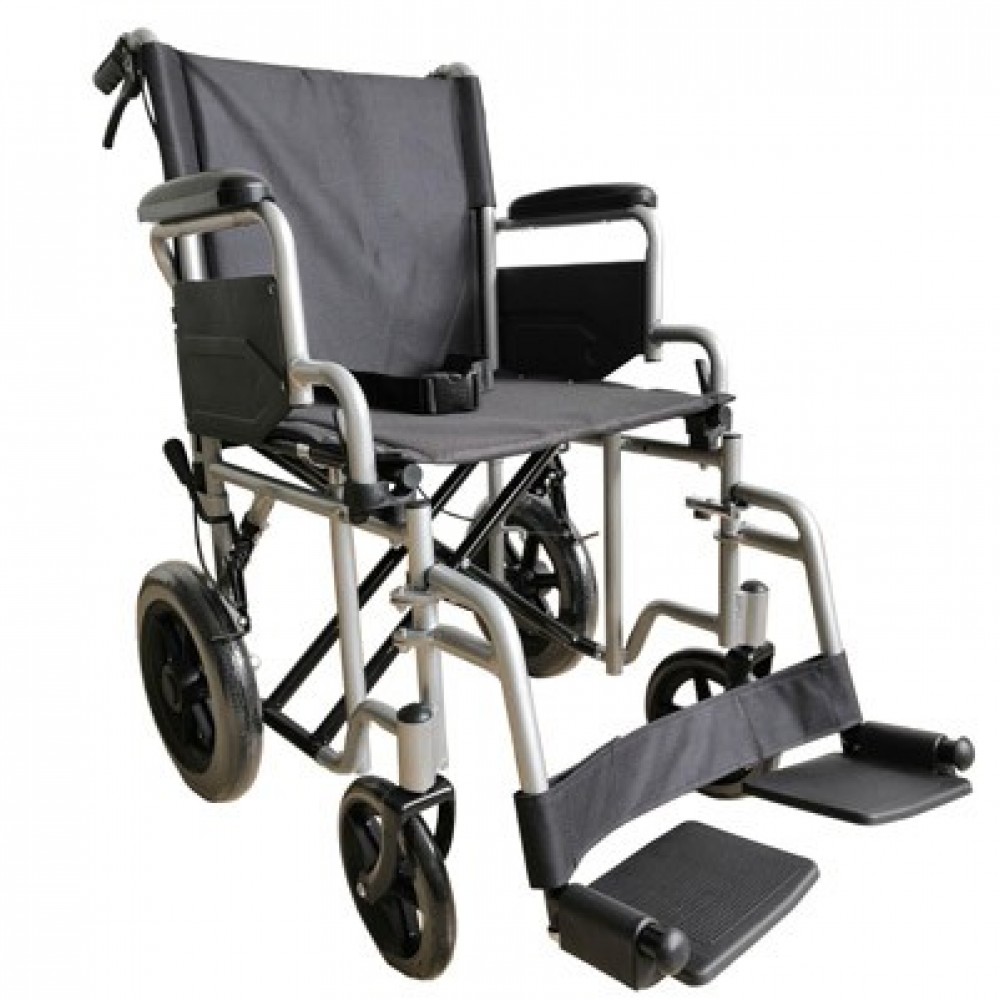 Αναπηρικό Αμαξίδιο, Πτυσσόμενο με Ανοιγόμενα Πλαϊνα Τύπου Flip Up. Πλάτος Καθίσματος 46cm. Ασημί. PRO MEDICAL PW060418P