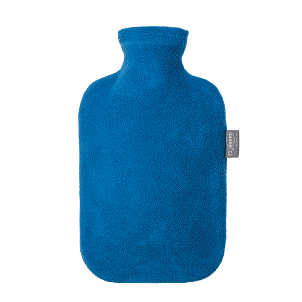 Θερμοφόρα Νερού FASHY 2 Λίτρων με Κάλυμμα Fleece. Μπλε. 6530 54.