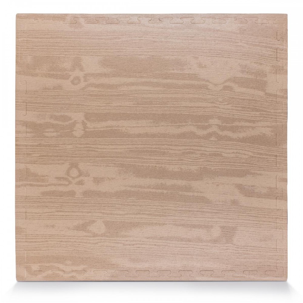 Δάπεδο Προστασίας Puzzle EVA 100x100x2,5 cm – Ξύλο / Μαύρο