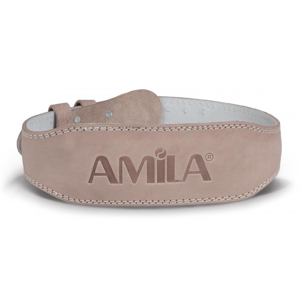 Ζώνη Άρσης Βαρών AMILA Δερμάτινη Μπεζ A Quality M Ζώνη Άρσης Βαρών AMILA Δερμάτινη Μπεζ A Quality M