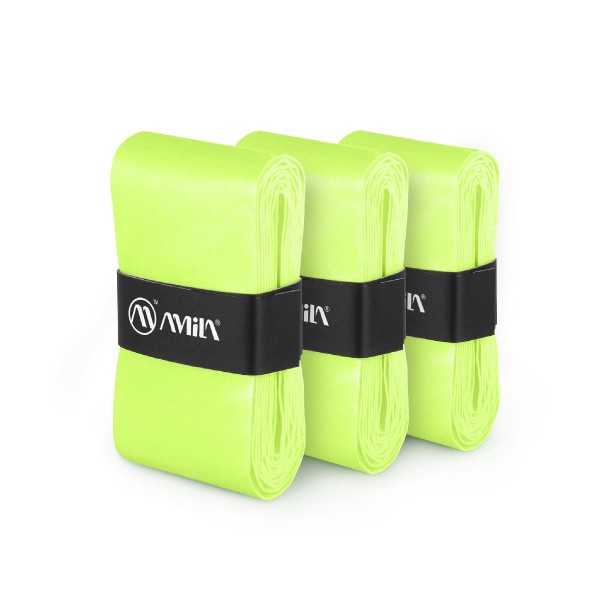 Ταινία Λαβής Ρακετών AMILA Overgrip Neon Green 3 Τεμ Ταινία Λαβής Ρακετών AMILA Overgrip Neon Green 3 Τεμ