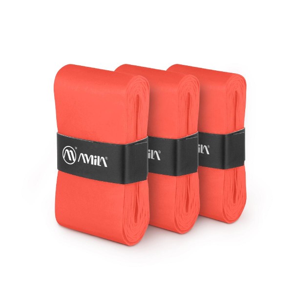 Ταινία Λαβής Ρακετών AMILA Overgrip Coral Red 3 Τεμ Ταινία Λαβής Ρακετών AMILA Overgrip Coral Red 3 Τεμ