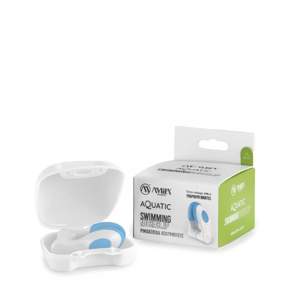 Ρινοασπίδα Κολύμβησης Swimming Noseclip Aquatic – Μπλε / Λευκό