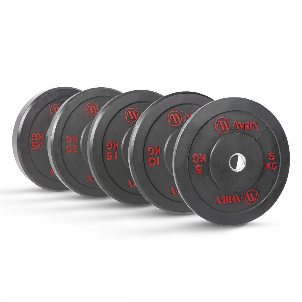 Δίσκος AMILA Black R Bumper Slim 50mm 5Kg Δίσκος AMILA Black R Bumper Slim 50mm 5Kg