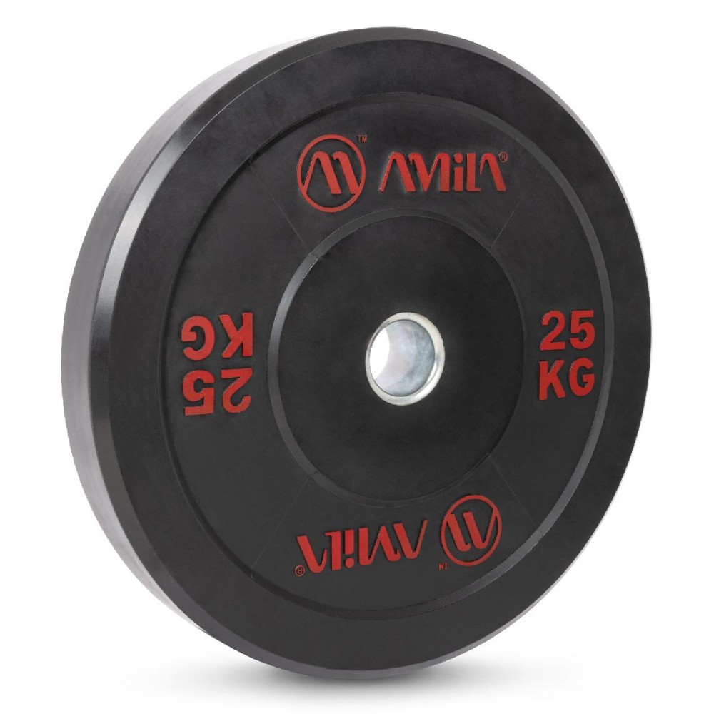 Δίσκος AMILA Black R Bumper Slim 50mm 25Kg Δίσκος AMILA Black R Bumper Slim 50mm 25Kg