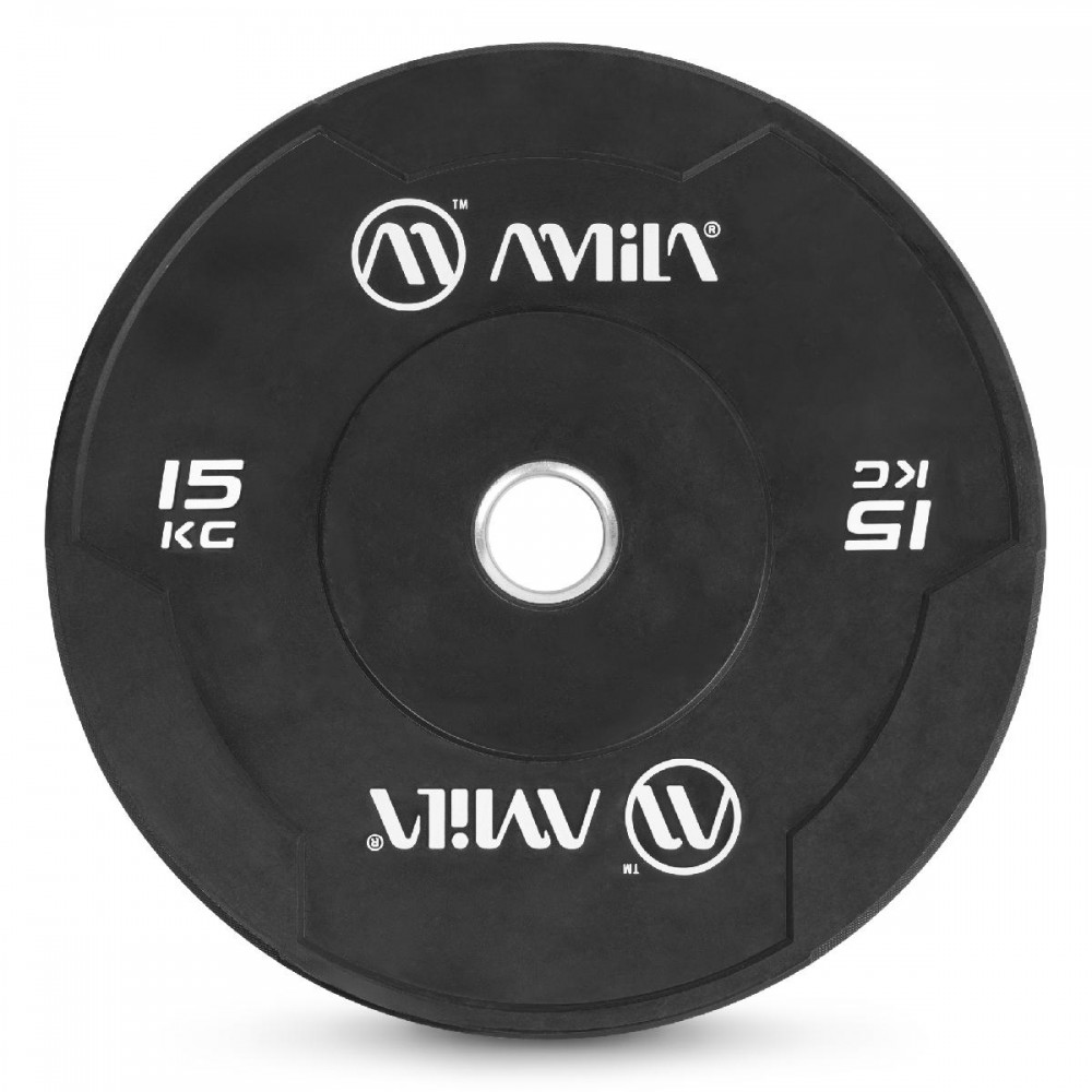 Δίσκος AMILA Black W Bumper Slim 50mm 15Kg Δίσκος AMILA Black W Bumper Slim 50mm 15Kg