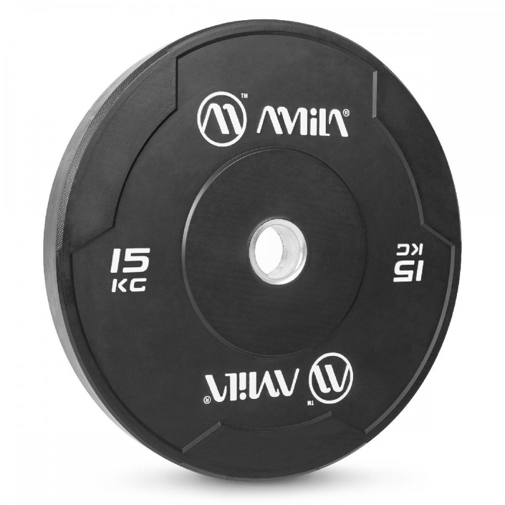 Δίσκος AMILA Black W Bumper Slim 50mm 15Kg Δίσκος AMILA Black W Bumper Slim 50mm 15Kg