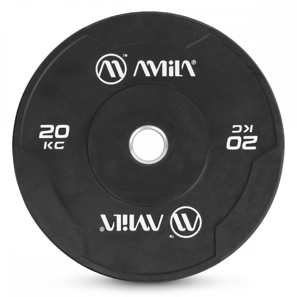 Δίσκος AMILA Black W Bumper Slim 50mm 20Kg Δίσκος AMILA Black W Bumper Slim 50mm 20Kg
