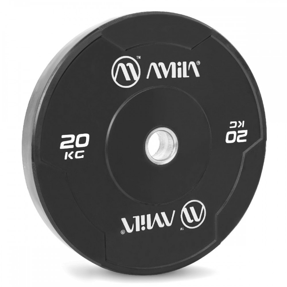 Δίσκος AMILA Black W Bumper Slim 50mm 20Kg Δίσκος AMILA Black W Bumper Slim 50mm 20Kg
