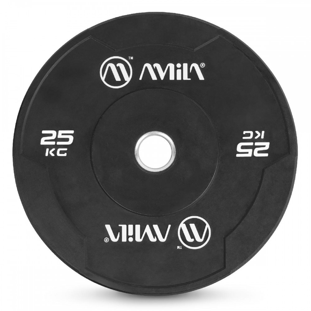 Δίσκος AMILA Black W Bumper Slim 50mm 25Kg Δίσκος AMILA Black W Bumper Slim 50mm 25Kg