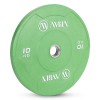 Δίσκος Color Bumper Plate Slim 50 mm 10 kg – Πράσινο