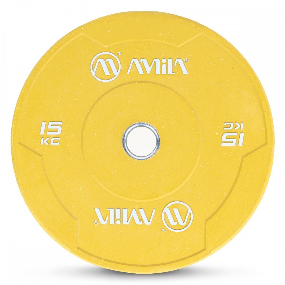 Δίσκος Color Bumper Plate Slim 50 mm 15 kg – Κίτρινο