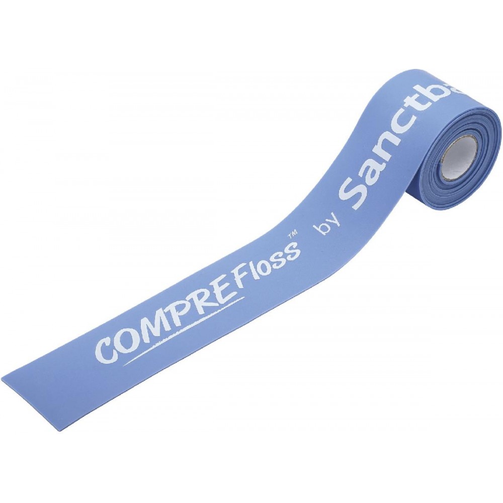 Λάστιχο COMPRE Floss της Sanctband. Latex 1,30mm. Γαλάζιο Μεσαίο. Amila 88282.