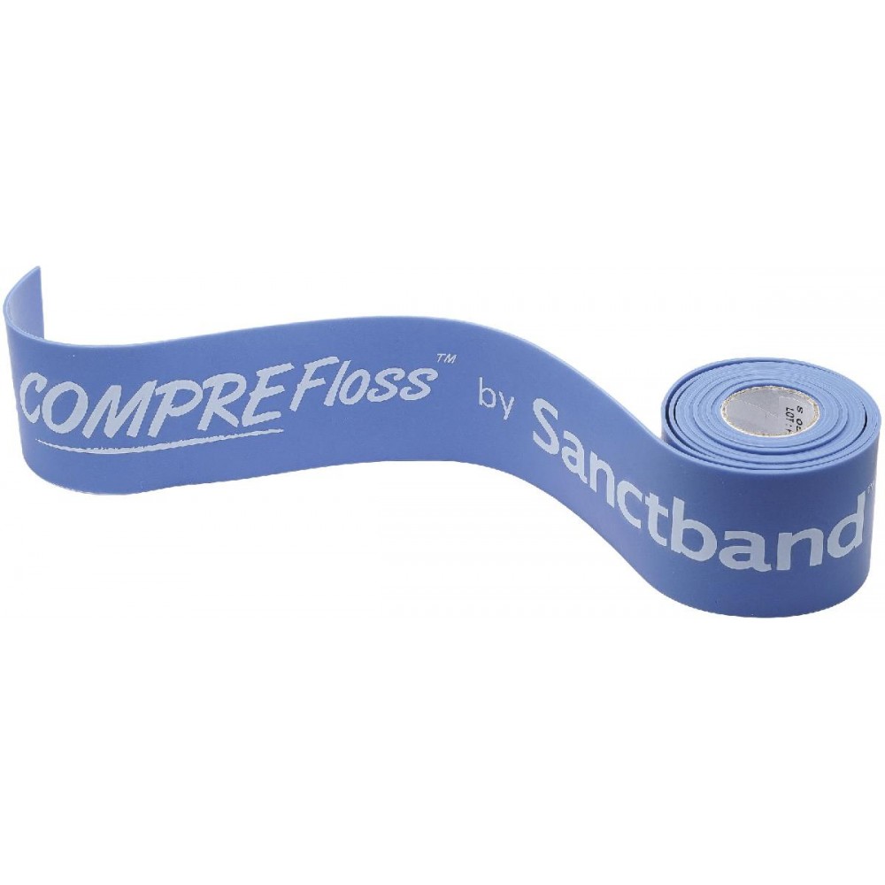 Λάστιχο COMPRE Floss της Sanctband. Latex 1,30mm. Γαλάζιο Μεσαίο. Amila 88282.
