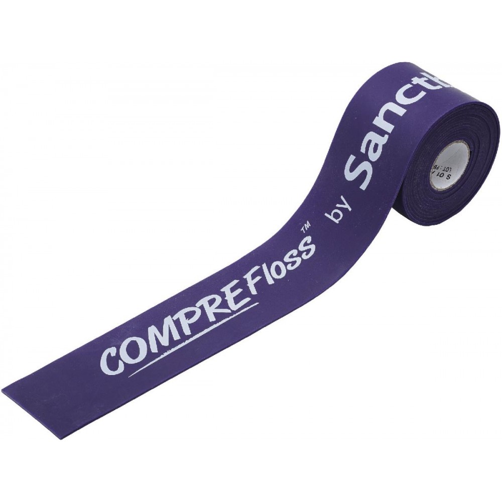 Λάστιχο COMPRE Floss της Sanctband. Latex 1,60mm. Μωβ Σκληρό. Amila 88283.